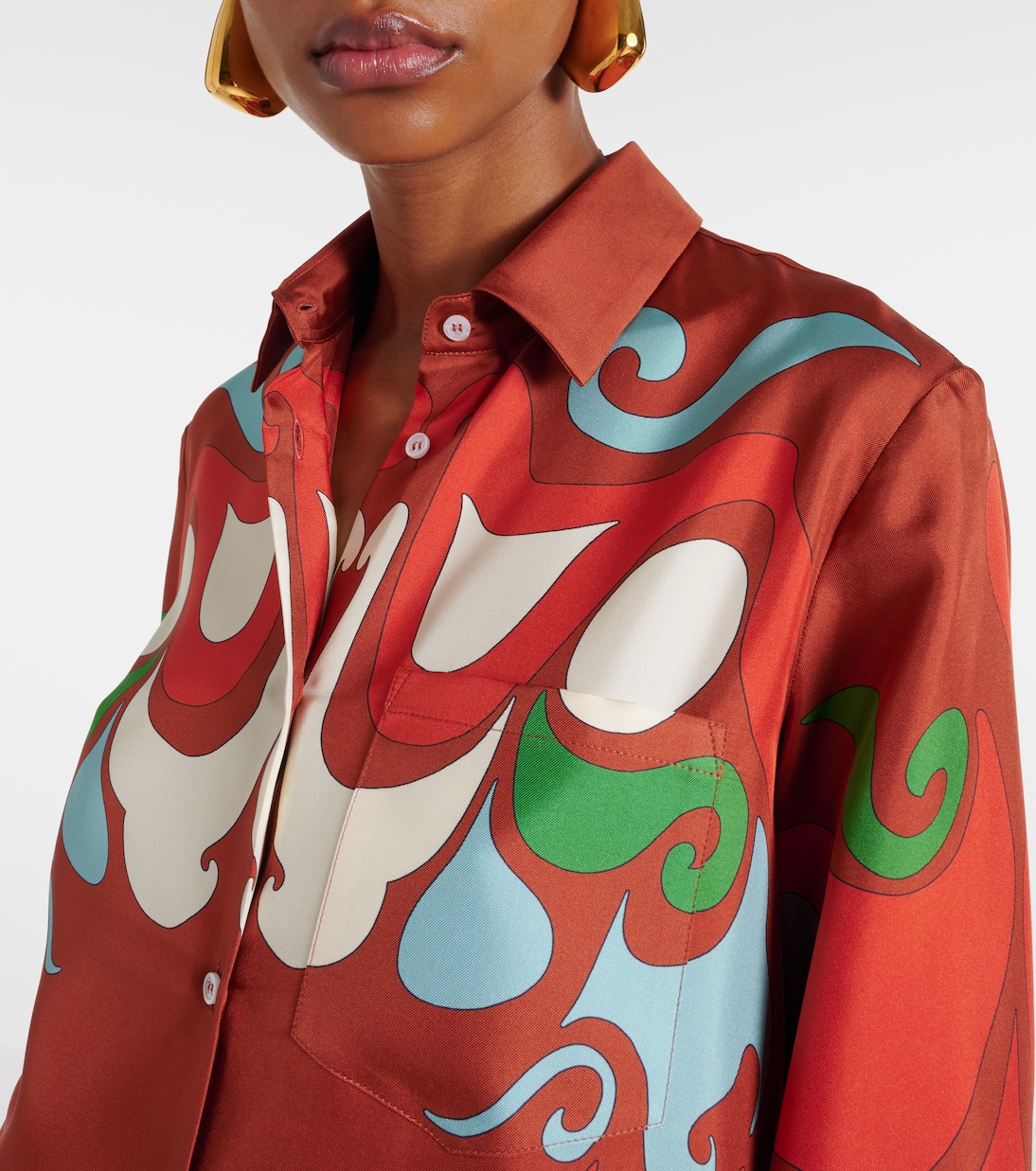 Camisa Boy de sarga de seda | La DoubleJ