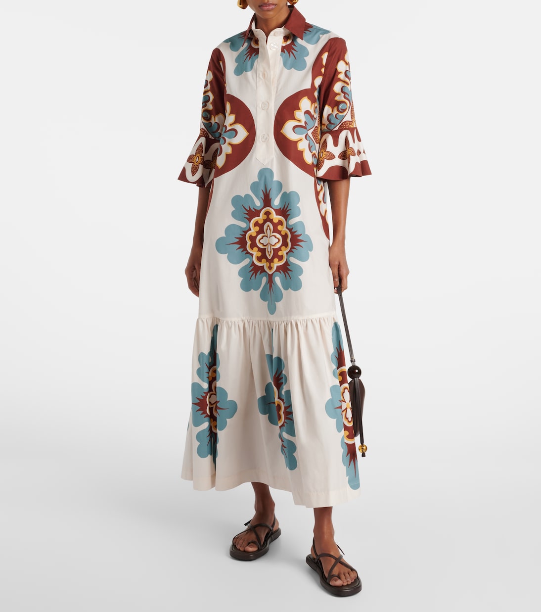 Artemis printed cotton shirtdress | La DoubleJ