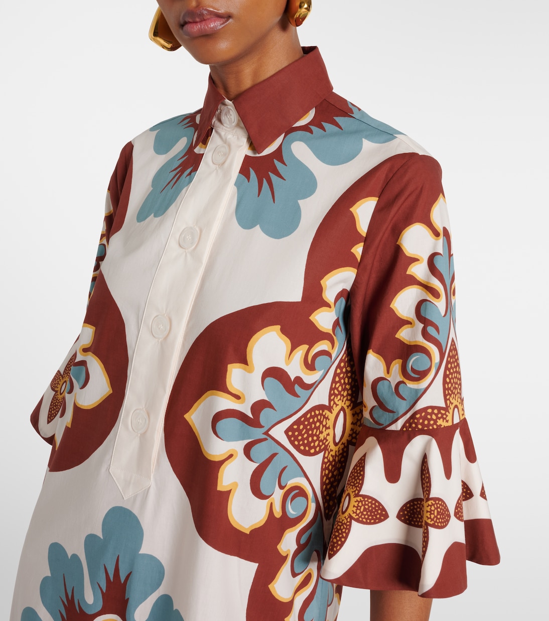 Artemis printed cotton shirtdress | La DoubleJ