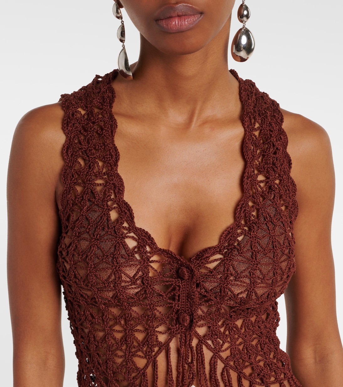 Cropped-Top aus Häkelstrick | Anna Kosturova