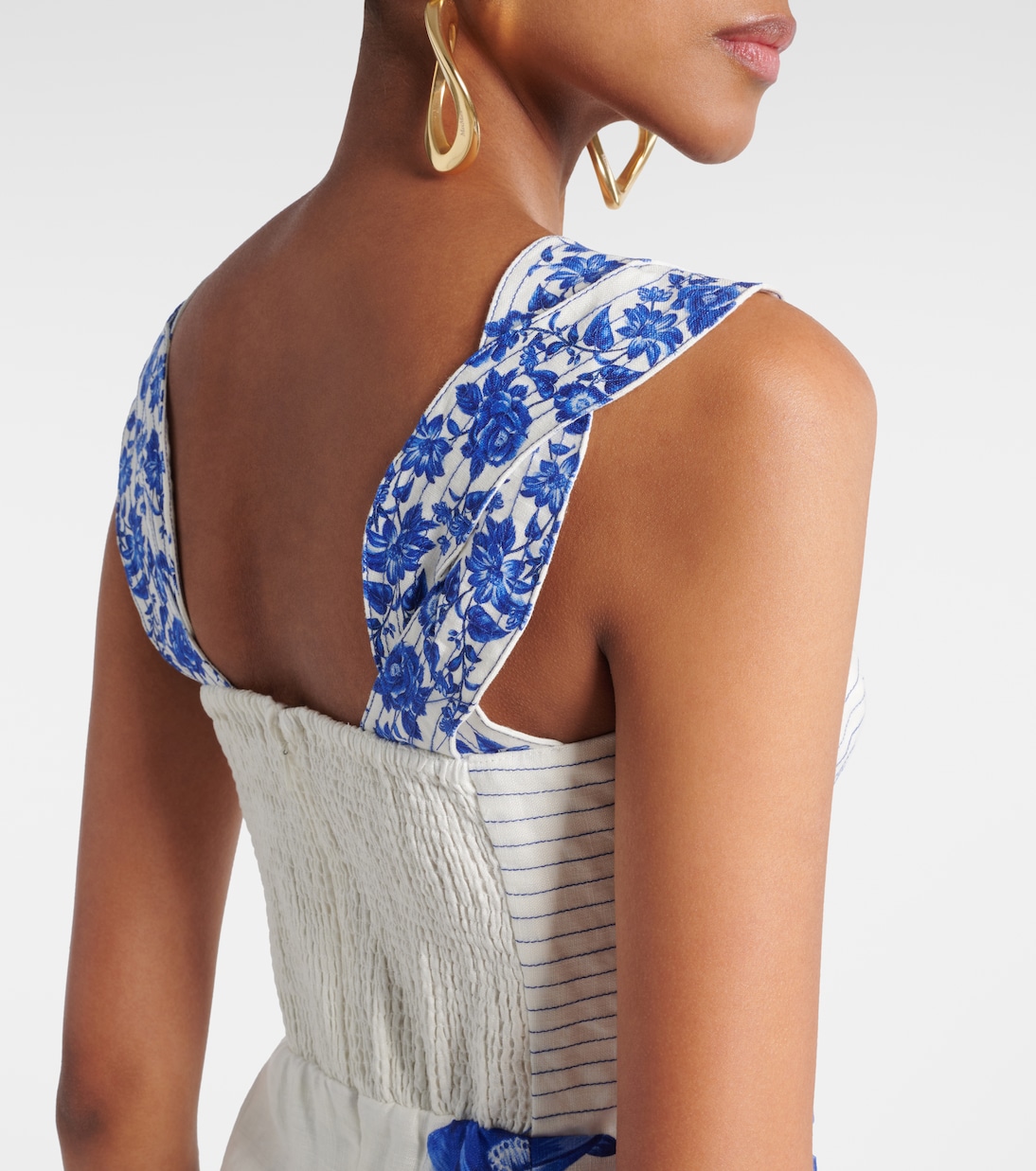 Midikleid Floral Cascade aus Leinen | Farm Rio