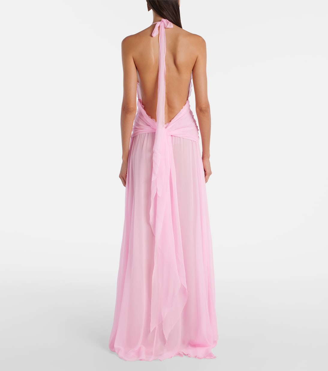 Maxikleid aus Seiden-Georgette | Blumarine