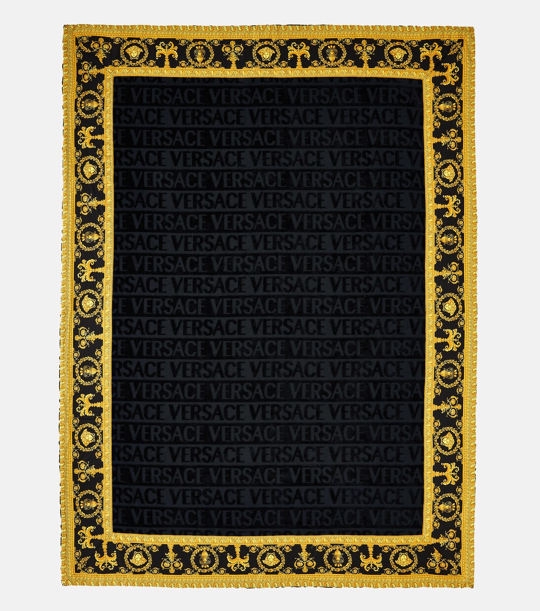 I Love Baroque cotton terry beach towel | Versace Home