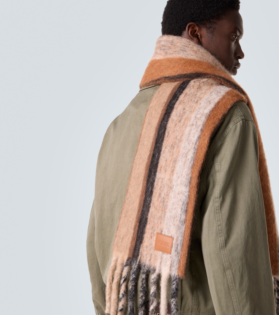 Alpaca and wool-blend jacquard scarf | Loewe