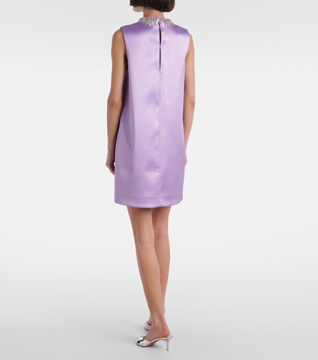 Robe Laverne en satin à ornements | Alémais