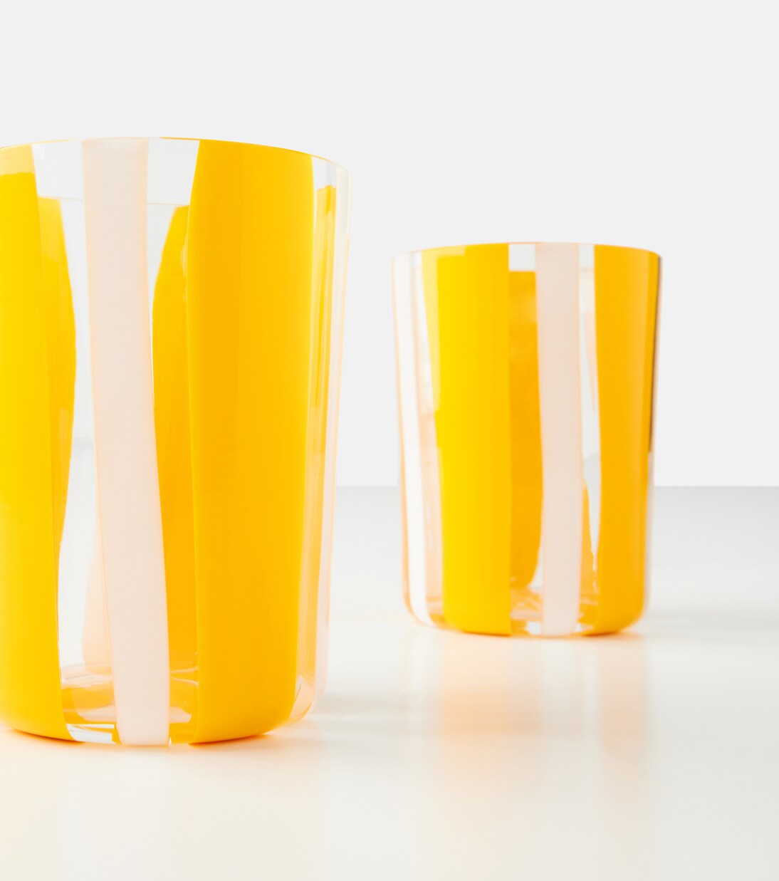 Taormina set of 2 striped glass tumblers | Dolce&Gabbana Casa
