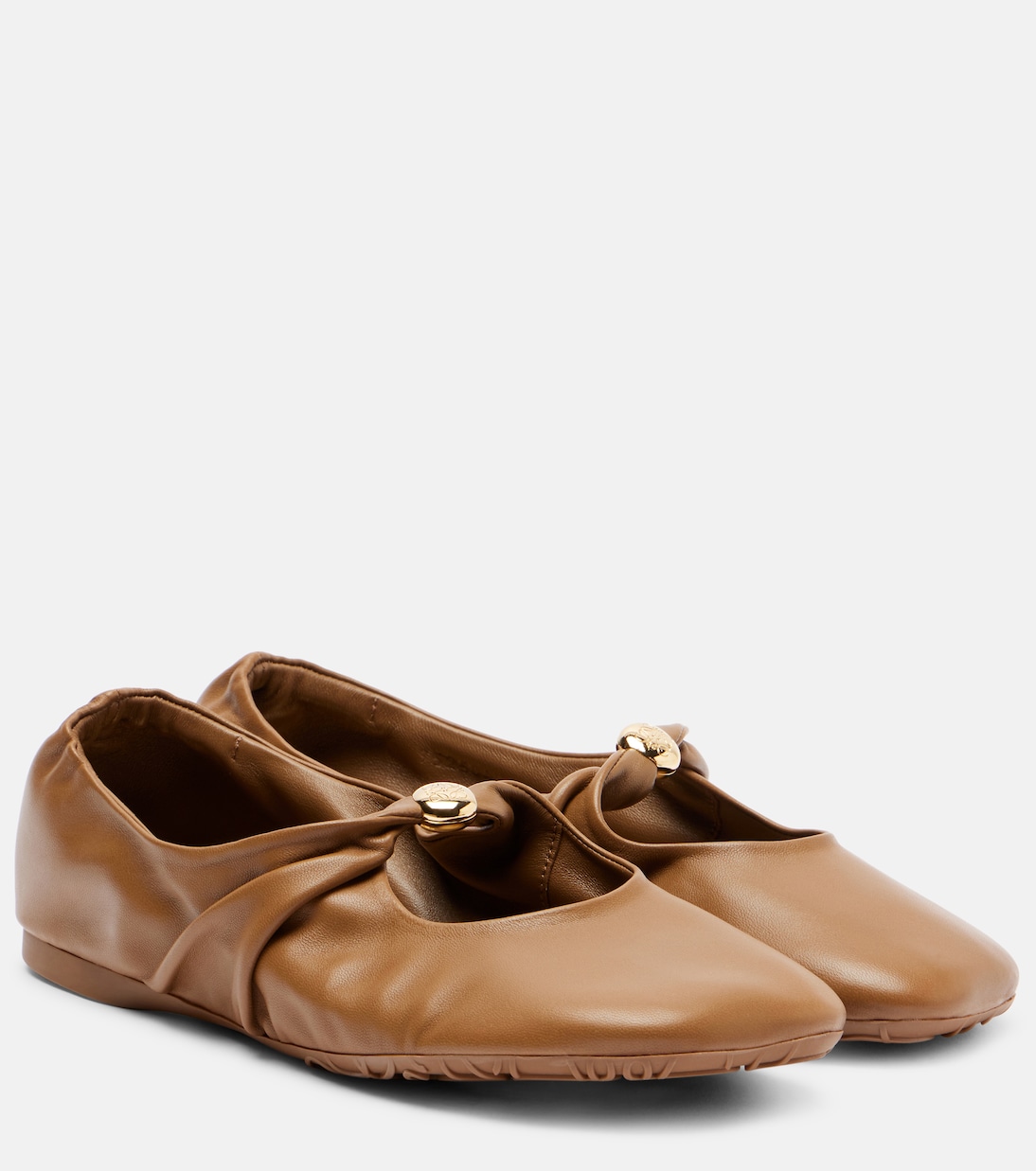 Pebble leather ballet flats | Loewe