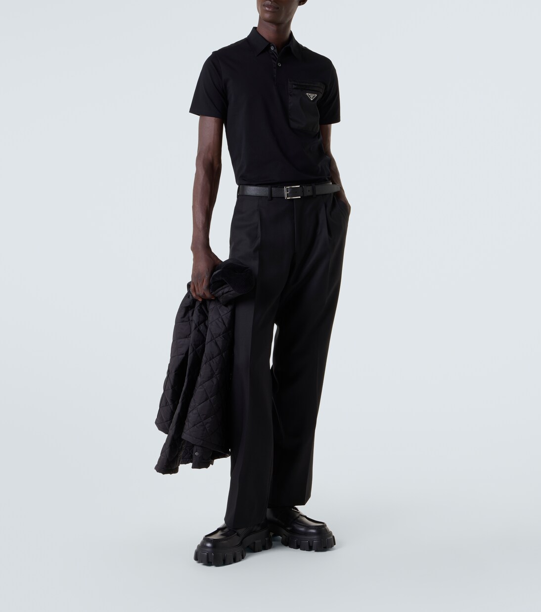 Plateau-Loafers aus Leder | Prada