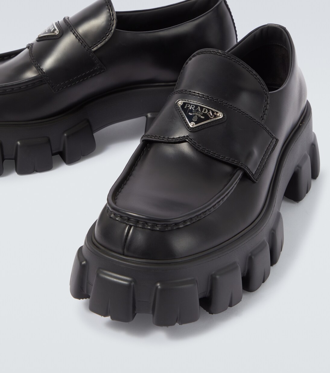 Plateau-Loafers aus Leder | Prada