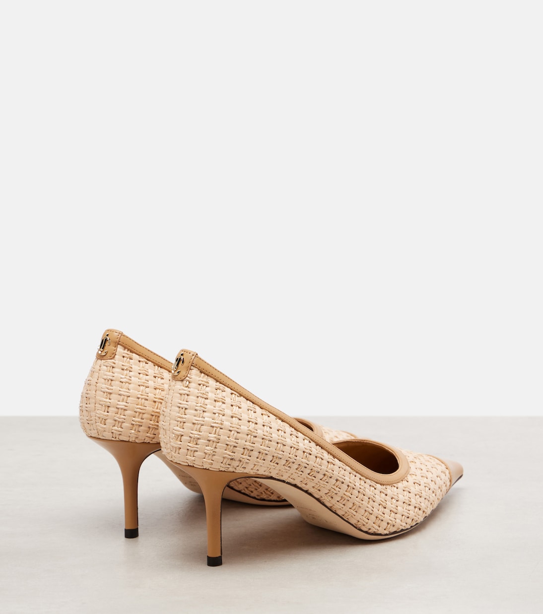 Love 65 raffia-effect pumps | Jimmy Choo