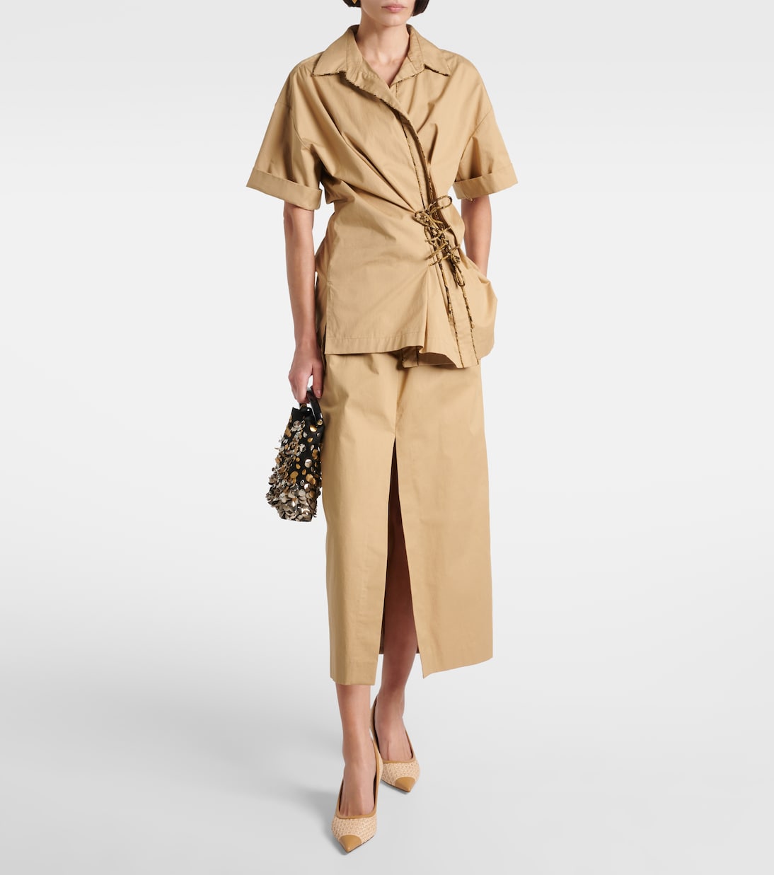 Love 65 raffia-effect pumps | Jimmy Choo