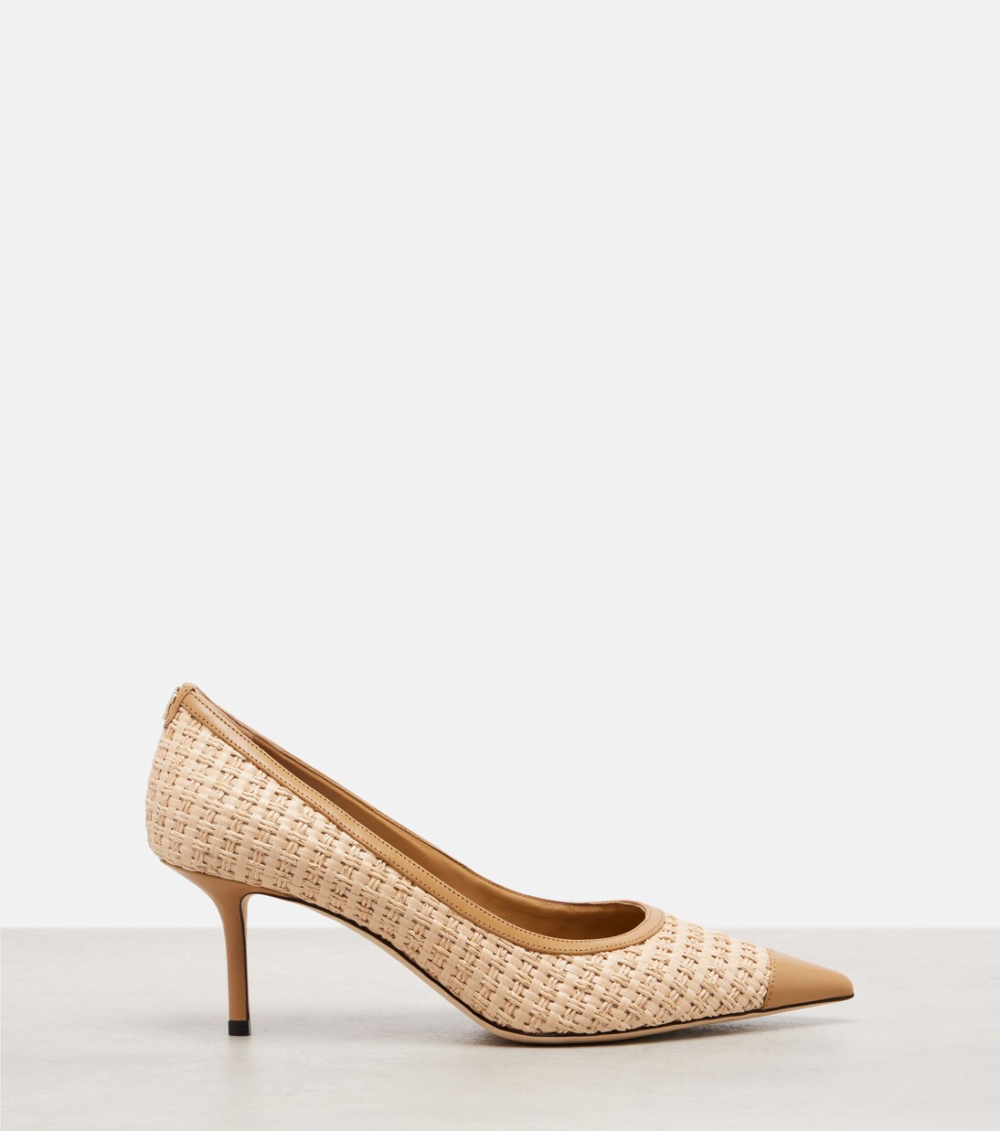 Love 65 raffia-effect pumps | Jimmy Choo