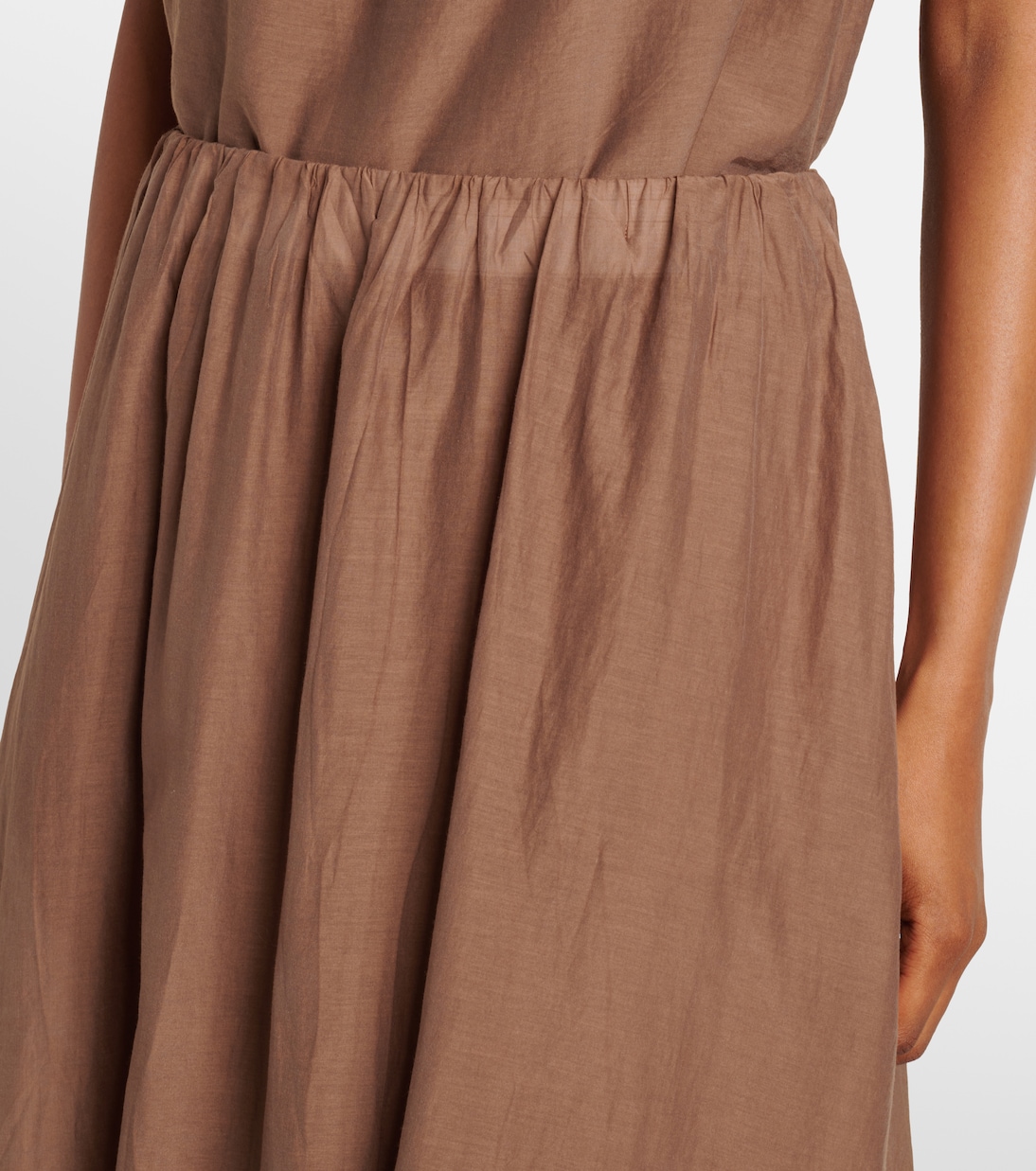 Falda larga Ines de gasa de algodón y seda | Velvet