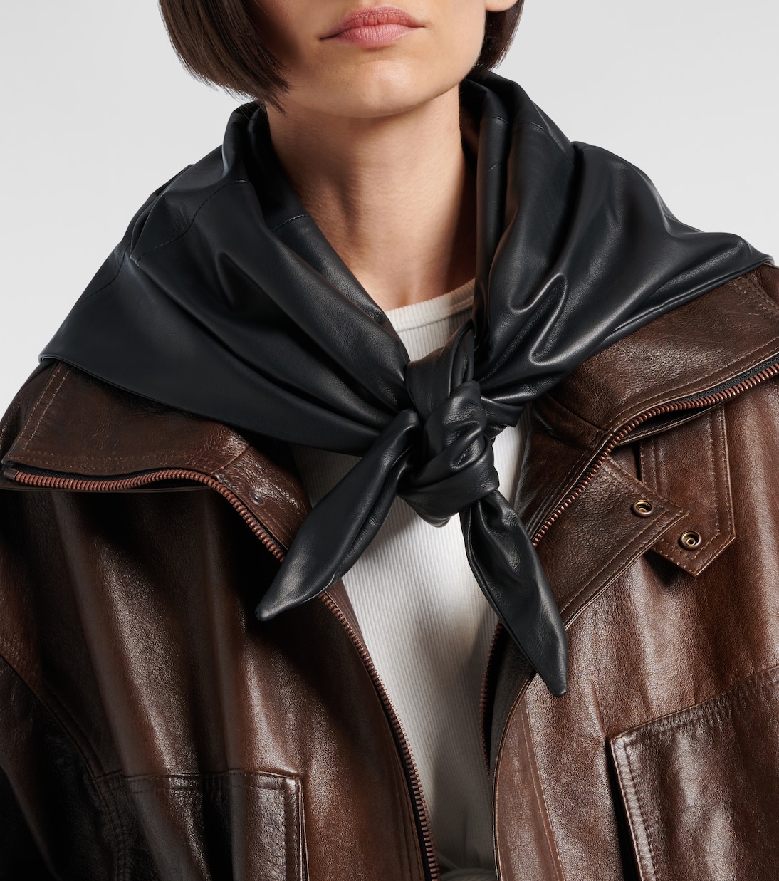 Leather scarf | Magda Butrym