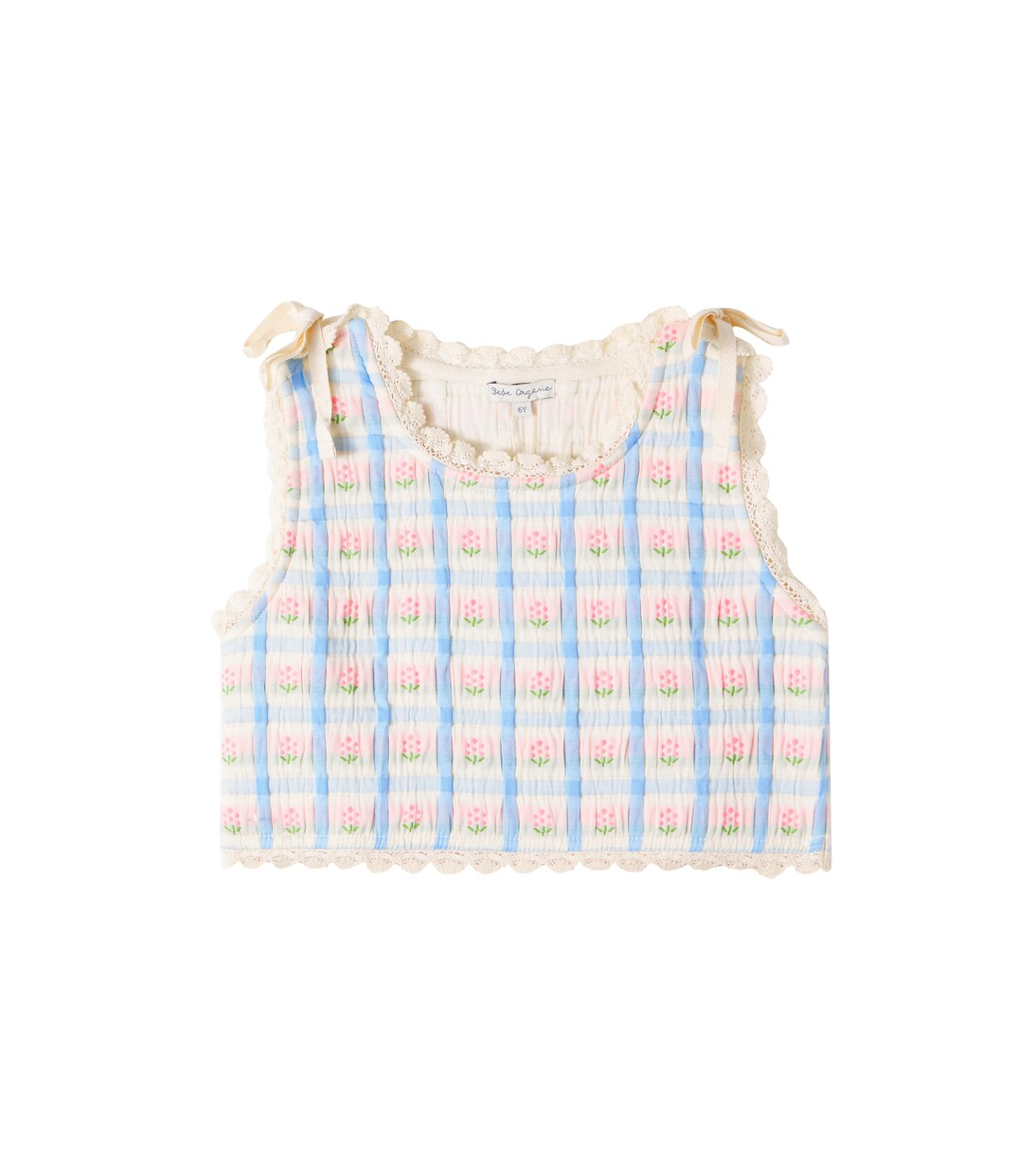 Zora knitted floral cotton-blend vest | Bebe Organic