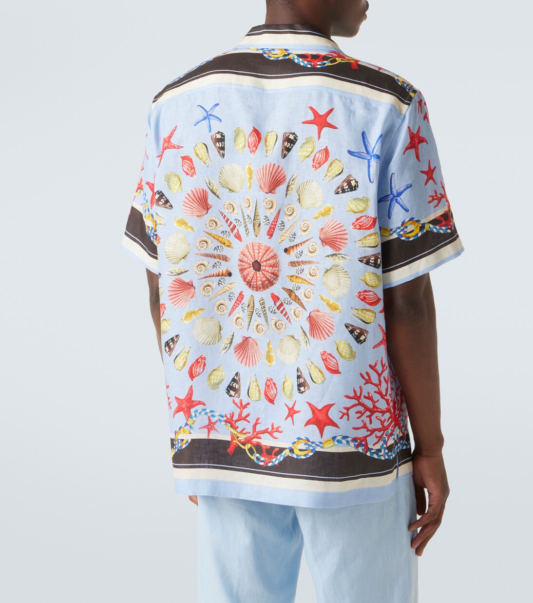 Printed linen canvas bowling shirt | Dolce&Gabbana