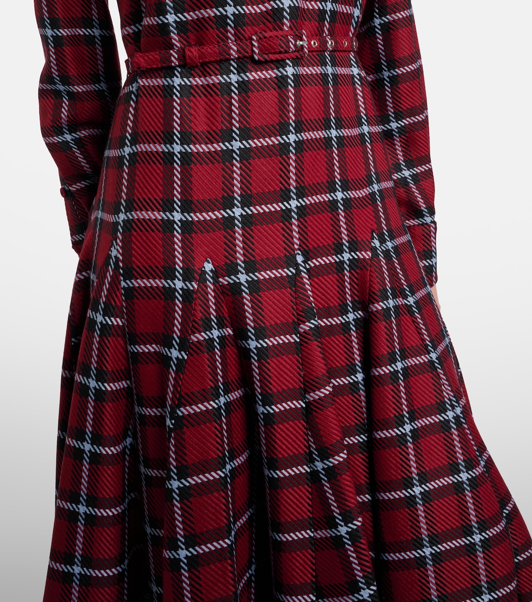 Marione belted tartan wool-blend midi dress | Emilia Wickstead