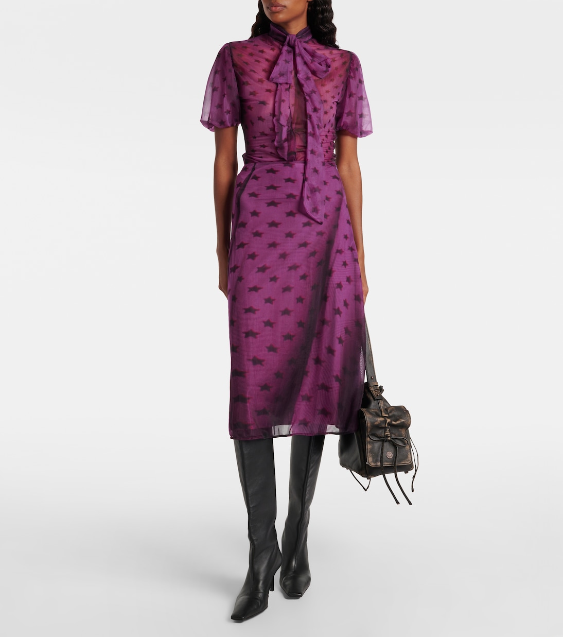 Etima printed sheer midi skirt  | Acne Studios