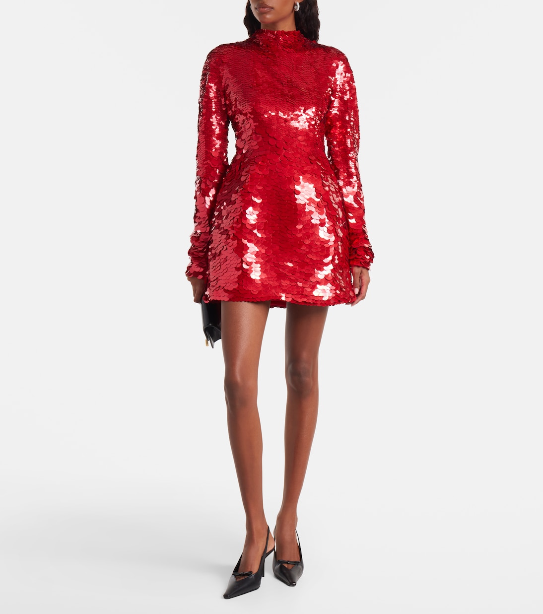 فستان قصير من الجيرسيه مزين بالترتر Terfrite  | Sportmax