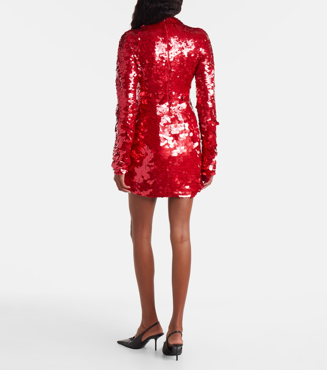 فستان قصير من الجيرسيه مزين بالترتر Terfrite  | Sportmax