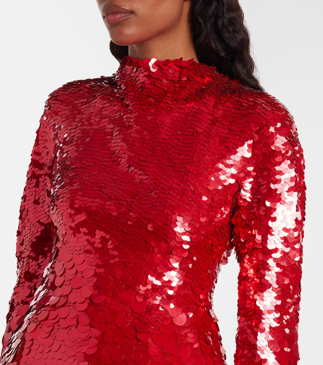 فستان قصير من الجيرسيه مزين بالترتر Terfrite  | Sportmax