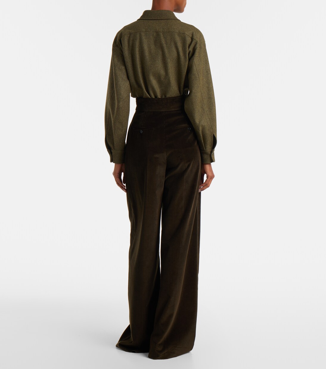 Weite High-Rise-Hose aus Baumwoll-Cord | Max Mara