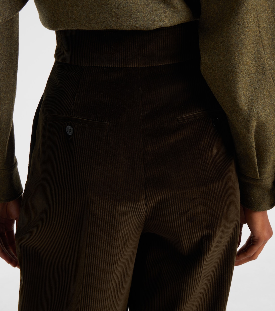 Weite High-Rise-Hose aus Baumwoll-Cord | Max Mara