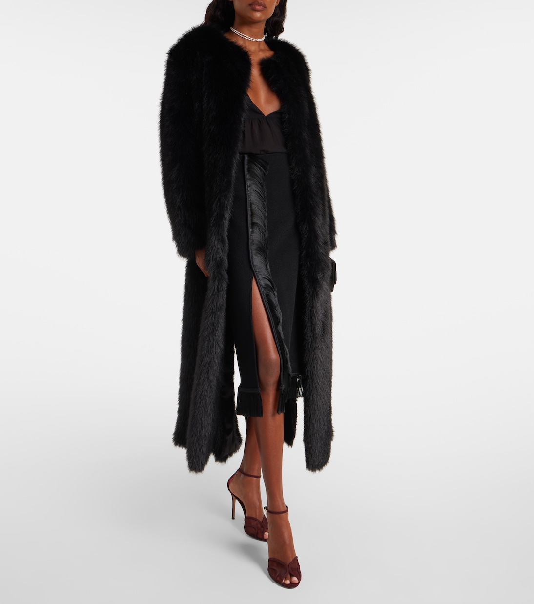 Sandalen 95 aus Veloursleder und Mesh | Gianvito Rossi