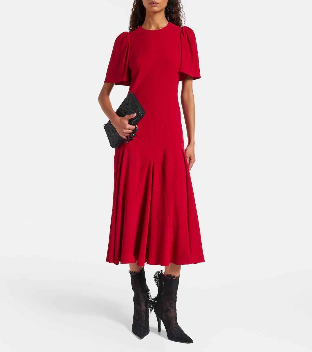 Skull Knuckle studded leather pouch | McQueen