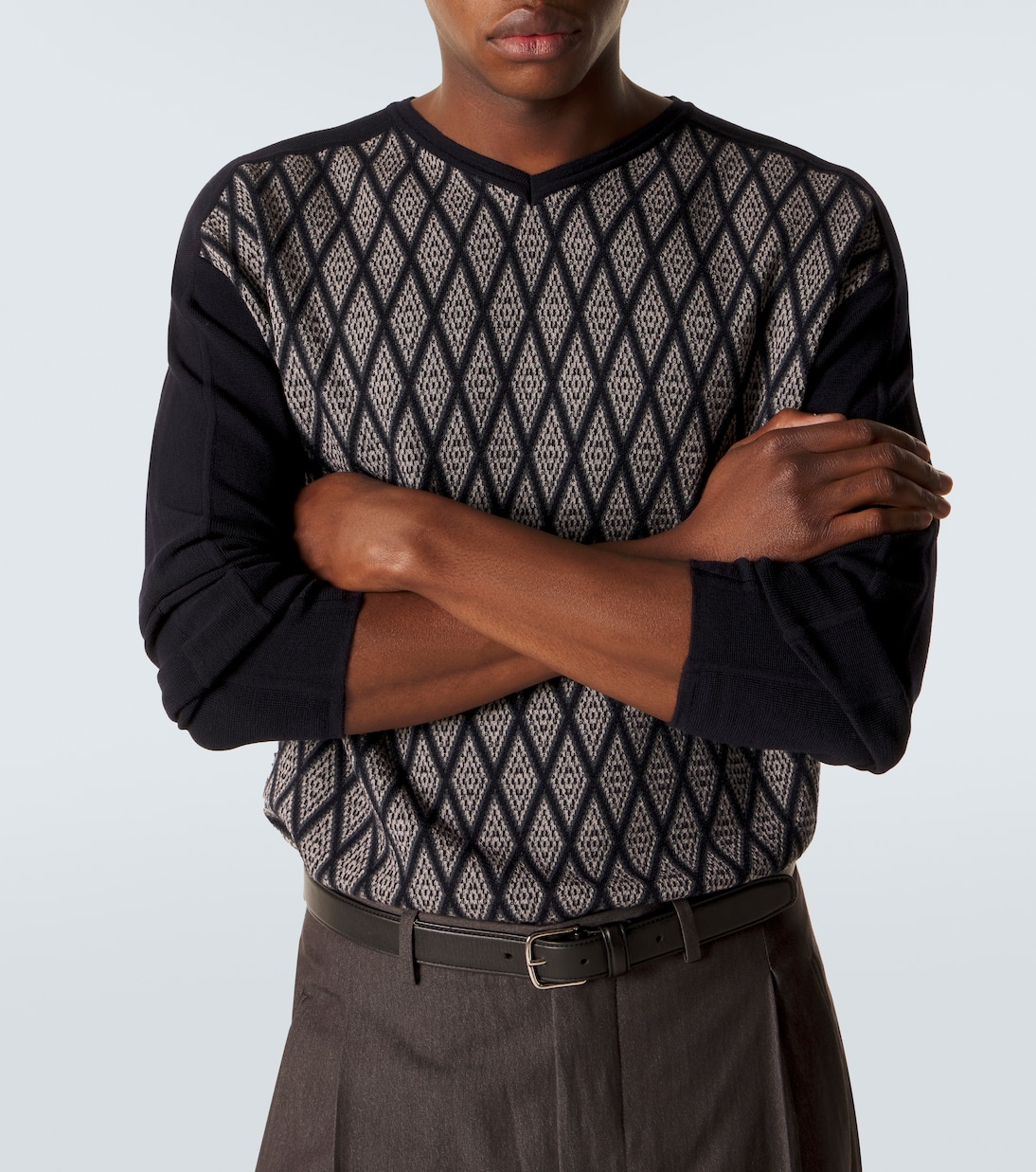 بلوفر من الصوف والكشمير من الجاكار | Giorgio Armani