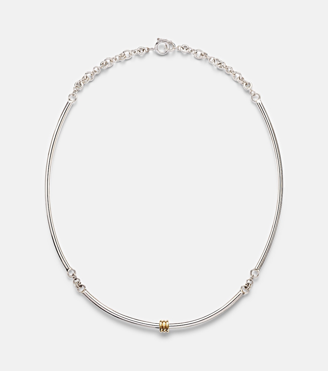 Helio Tria sterling silver and 18kt gold necklace | Spinelli Kilcollin