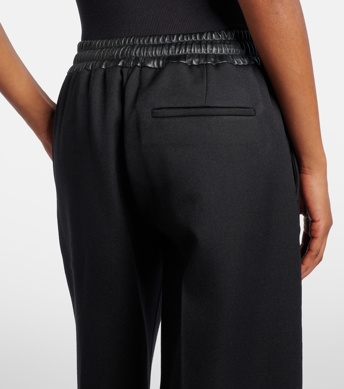 Hose aus Schurwolle mit Leder | Alaïa