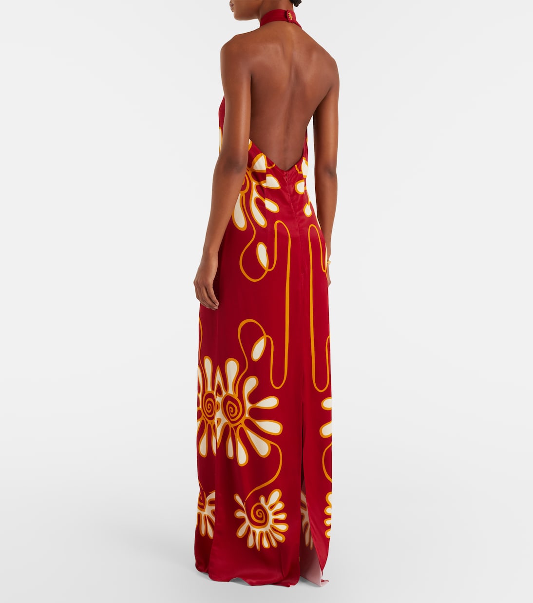 Oliviera printed halterneck maxi dress | Cala de la Cruz