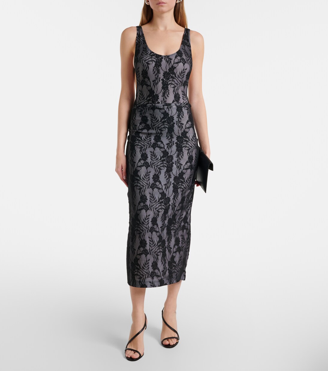 Lace midi skirt | Norma Kamali