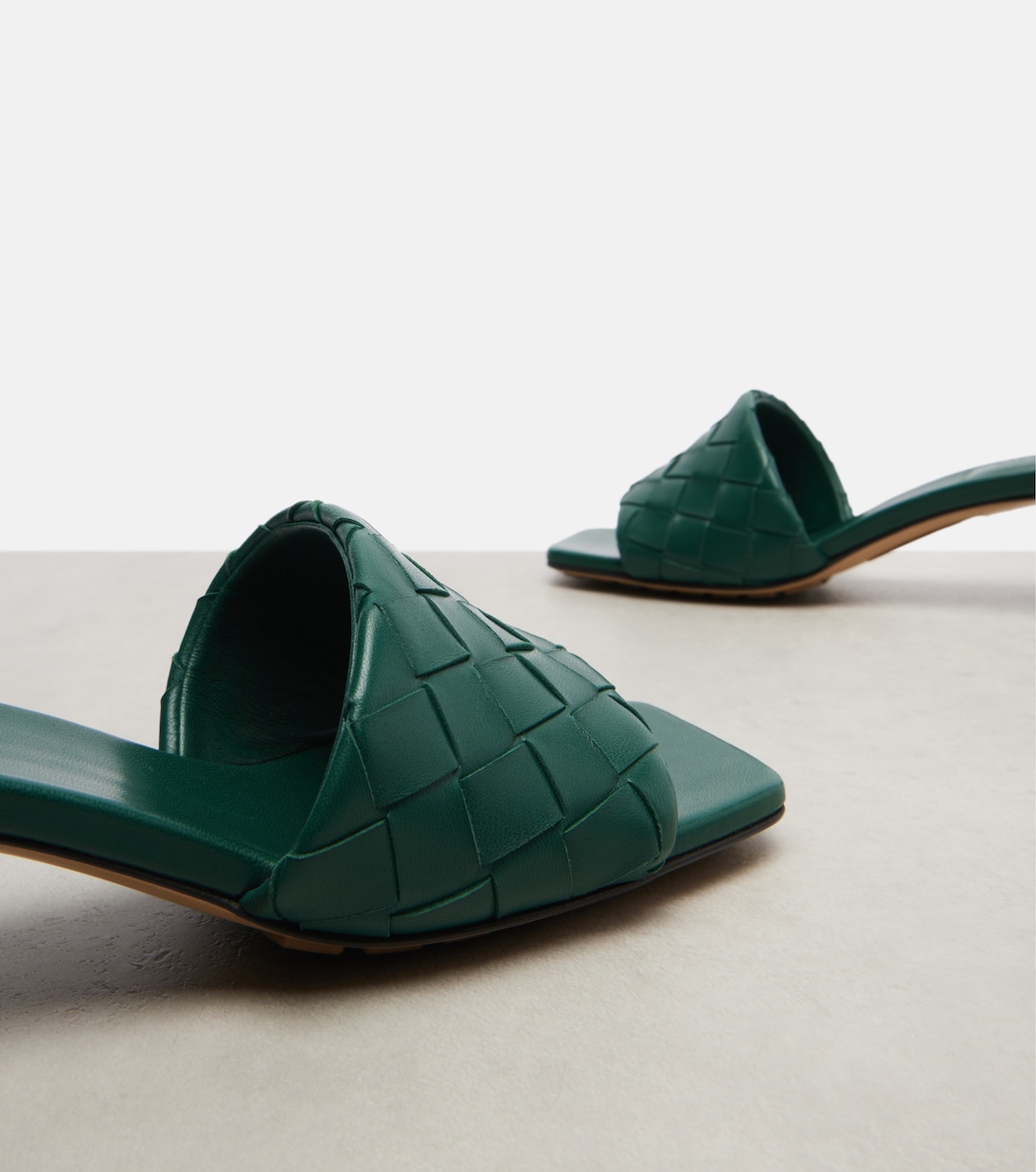 Parco Intrecciato leather mules | Bottega Veneta