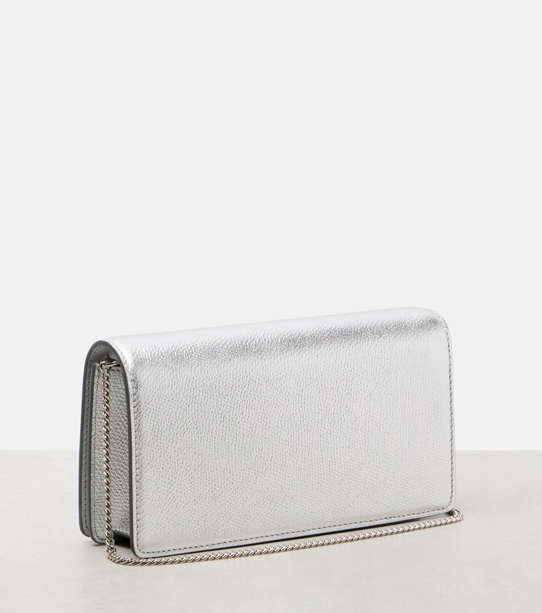 Clutch VLogo Mini aus Metallic-Leder | Valentino Garavani