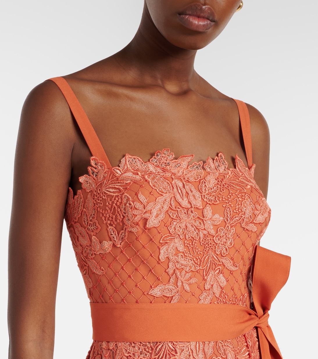 Embroidered lace and tulle cocktail dress | Elie Saab