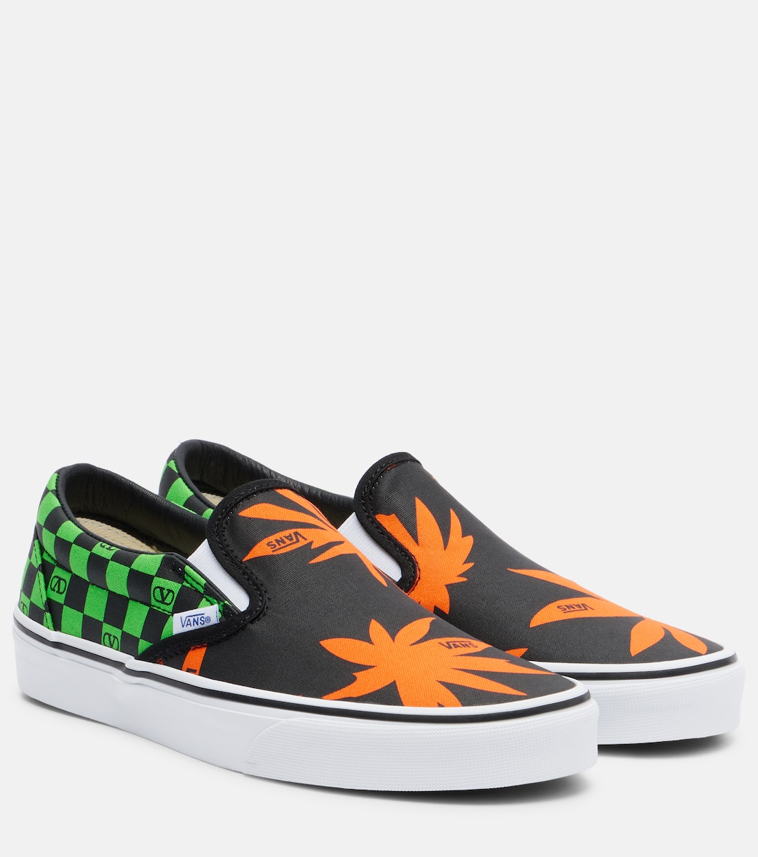x Vans VLogo printed canvas slip-on sneakers | Valentino Garavani