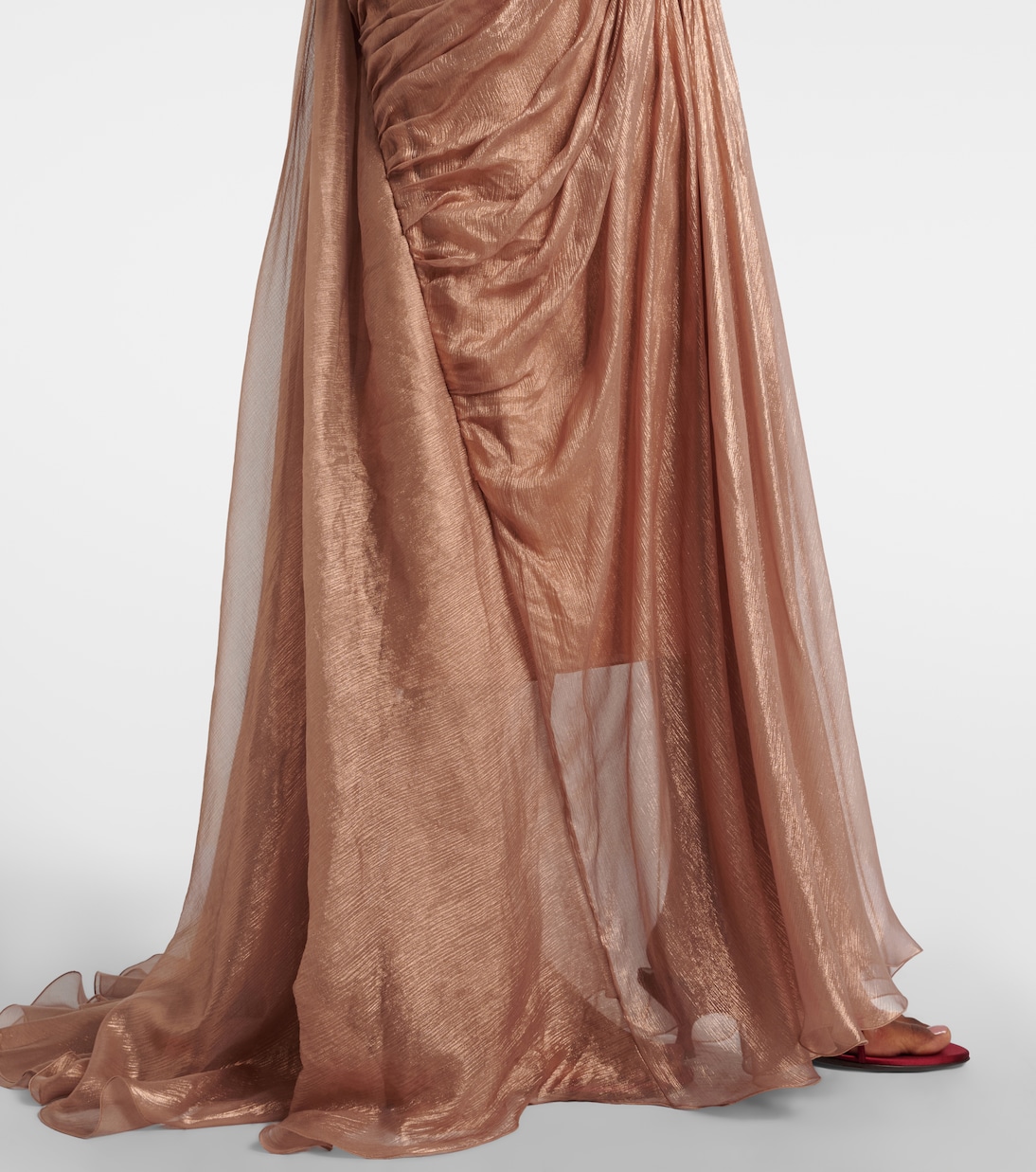 Victoria gathered silk muslin gown | Maria Lucia Hohan
