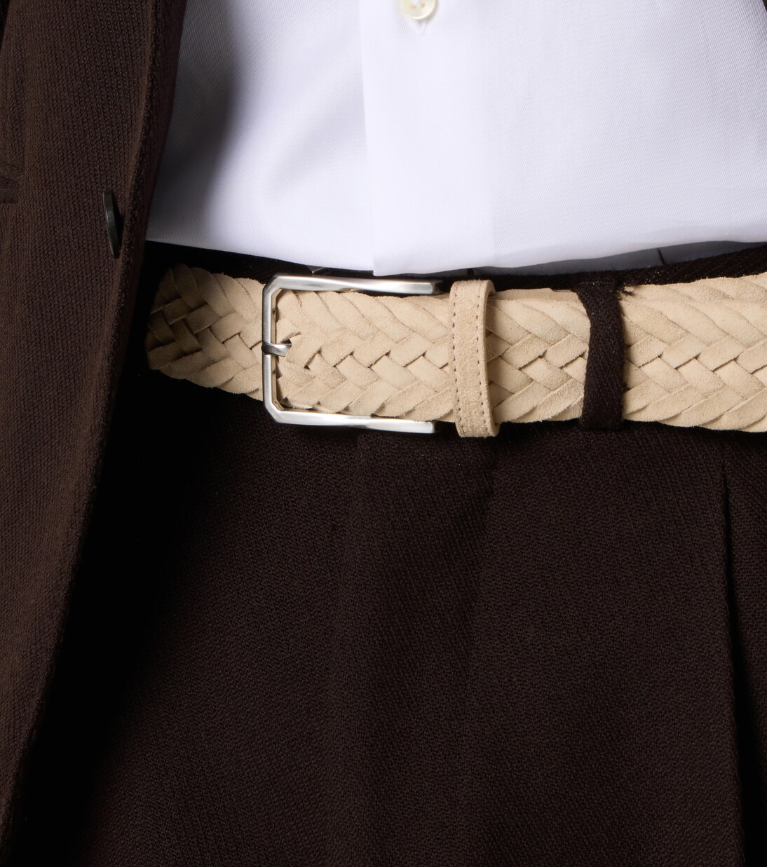 Braided suede belt | Canali