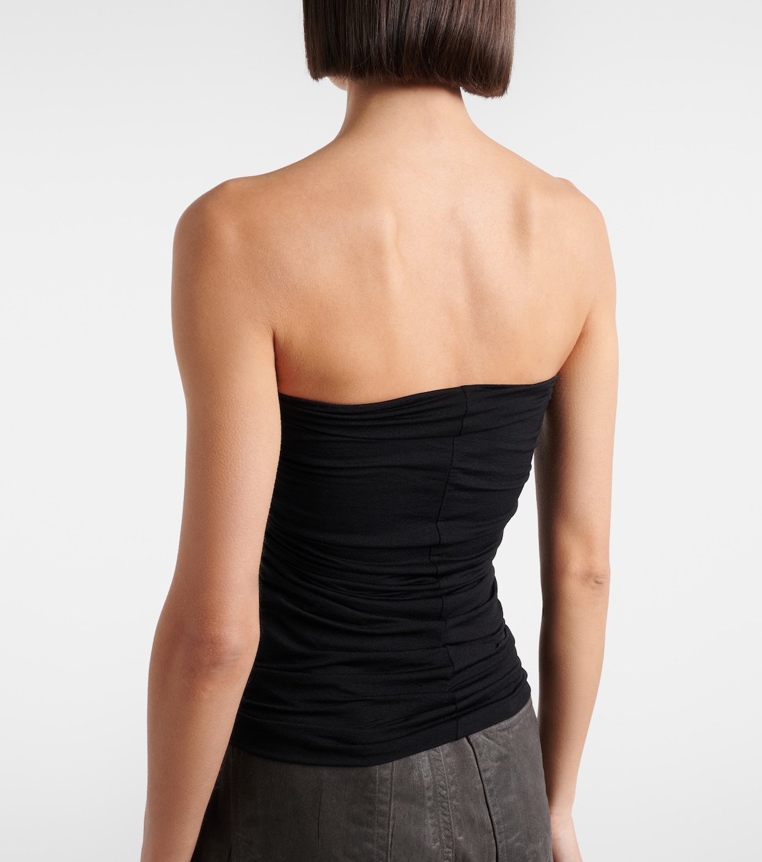 Cutout ruched strapless top | Rick Owens