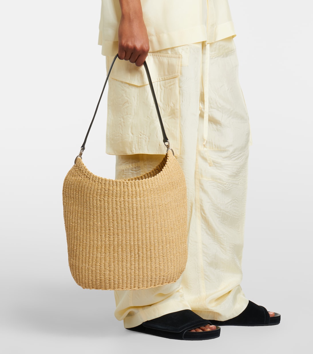 Small Slope Sling woven shoulder bag | Phoebe Philo