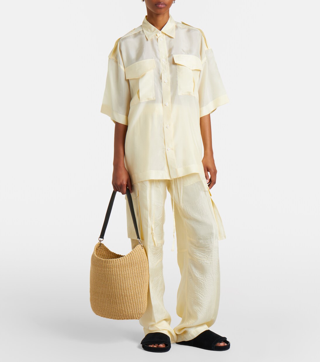 Small Slope Sling woven shoulder bag | Phoebe Philo