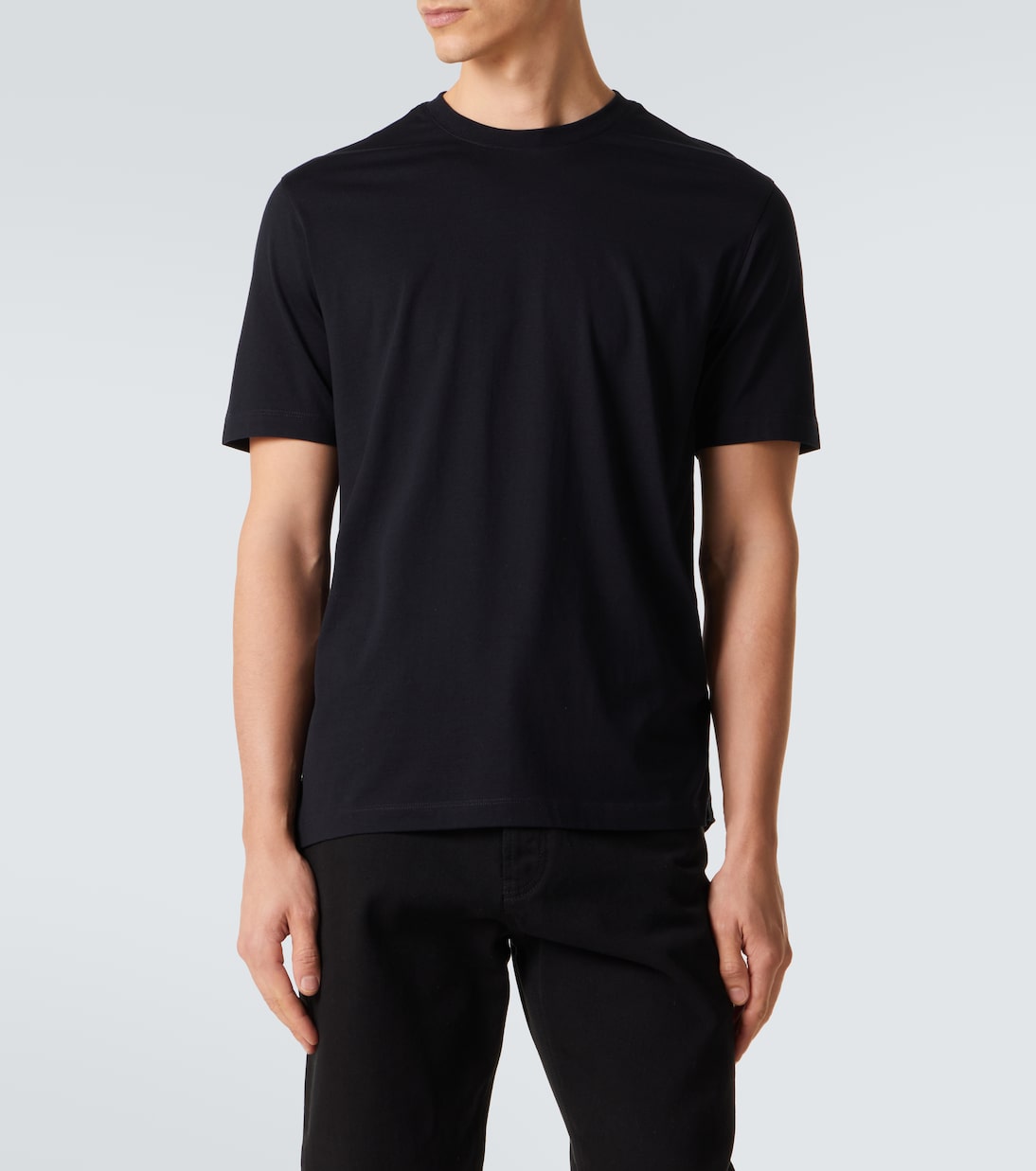 Cotton and silk jersey T-shirt | Slowear