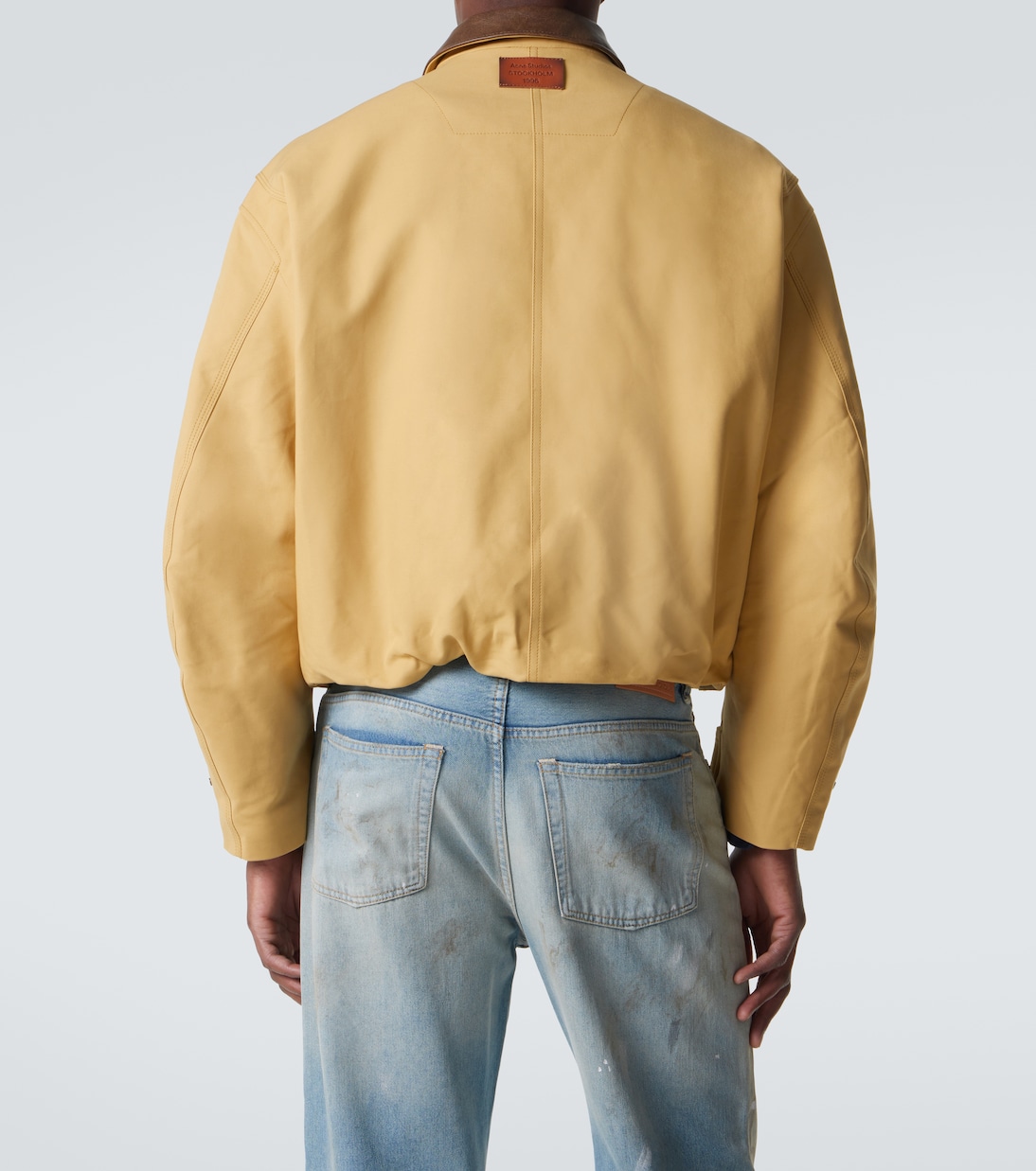 Leather-trimmed cotton satin blouson jacket | Acne Studios