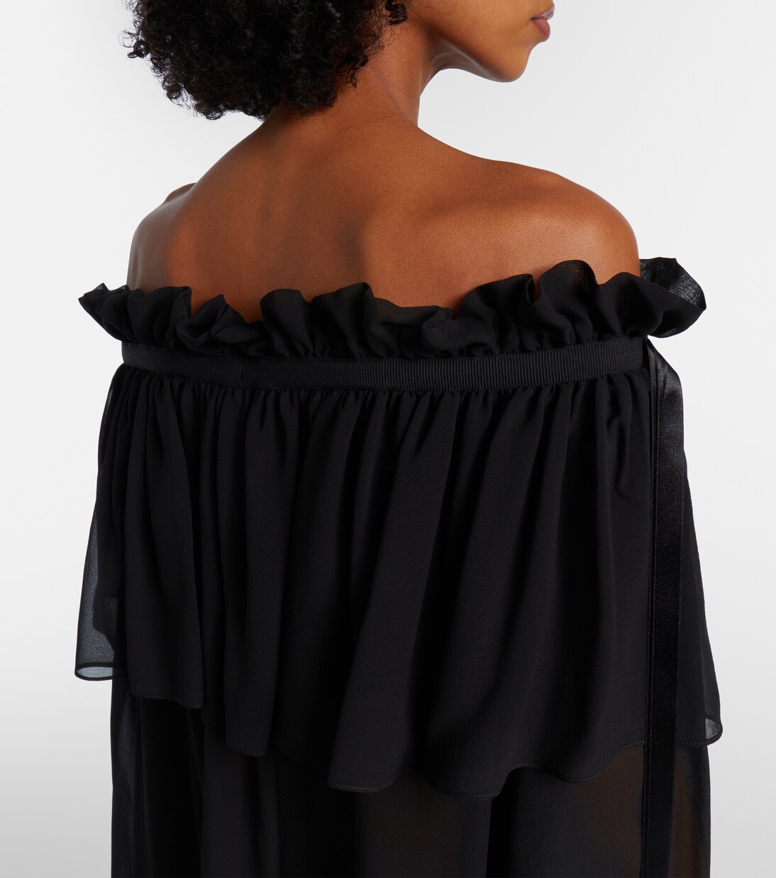Off-Shoulder-Maxikleid aus Seide | Nina Ricci