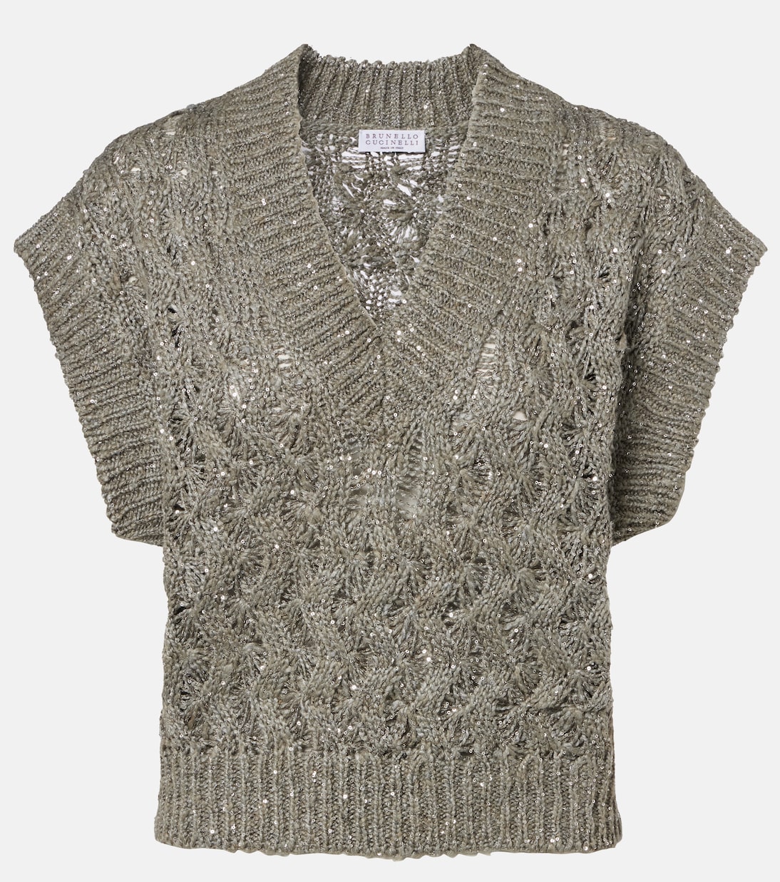 Sequined sweater vest | Brunello Cucinelli