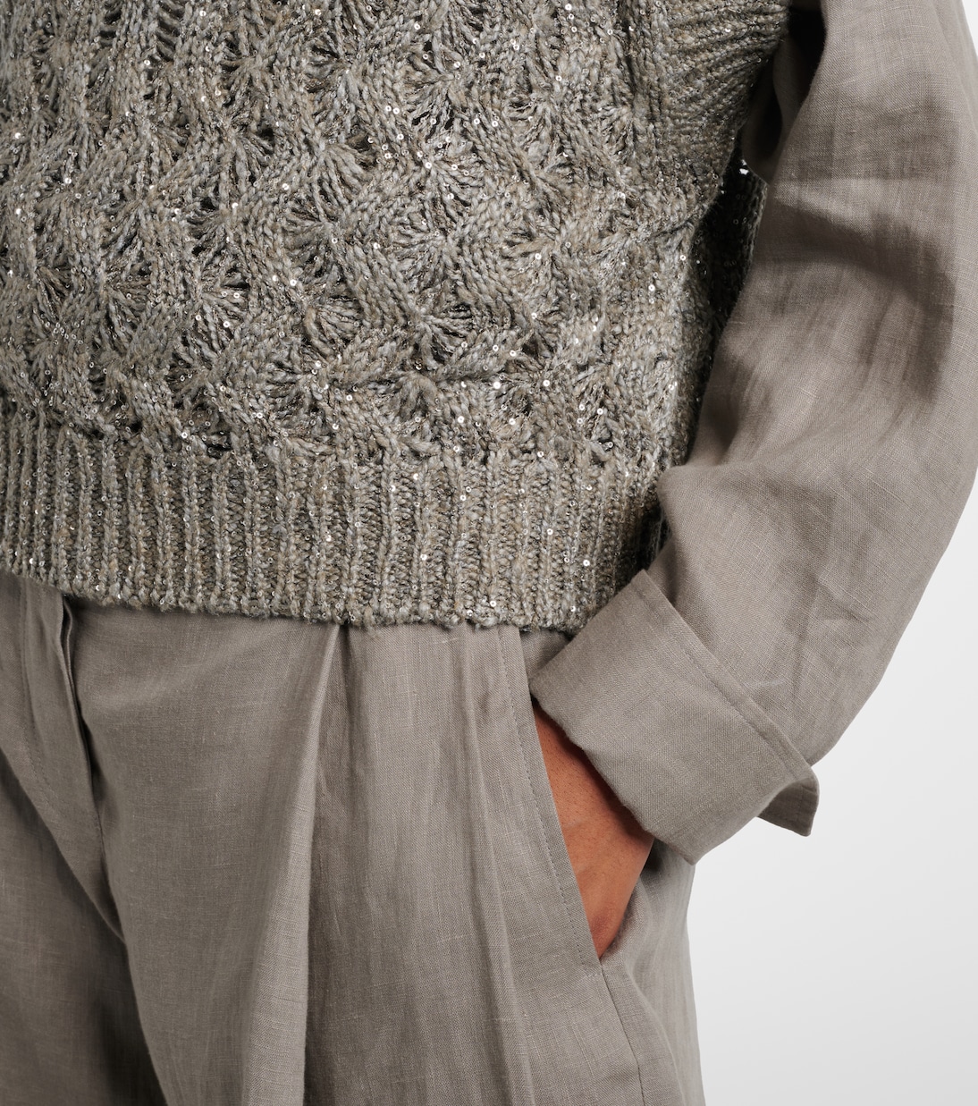 Sequined sweater vest | Brunello Cucinelli