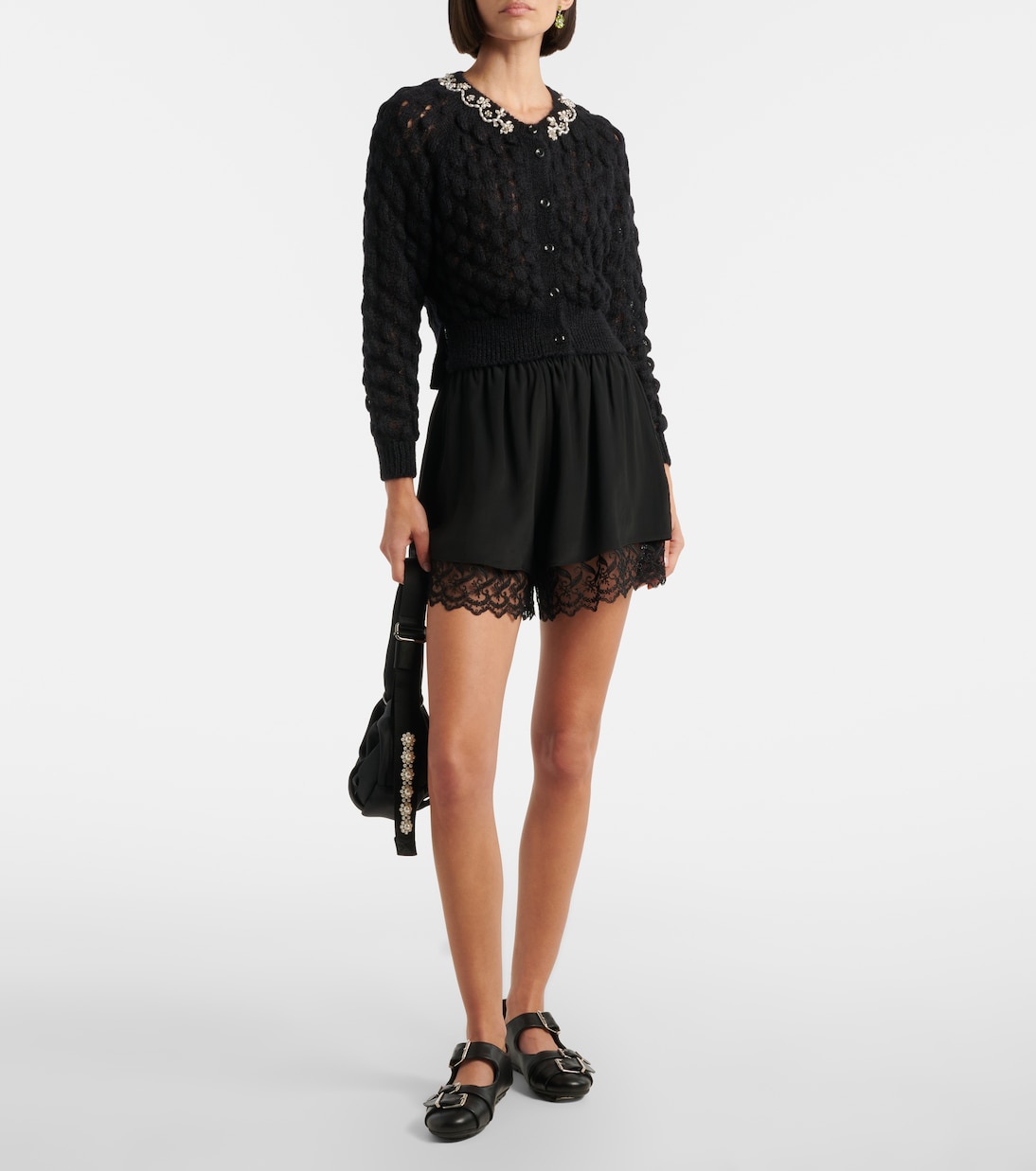 Shorts aus Satin mit Spitze | Simone Rocha