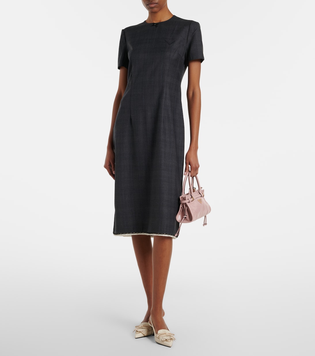 Bow-detail leather slingback pumps | Prada